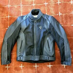 Rev'IT! Ignition 2 Men's Leather/Mesh 3 Layer Moto Jacket w Padding Size 50/M